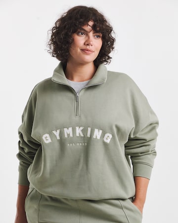 Gym King Shadow 1/4 Zip Funnel Neck