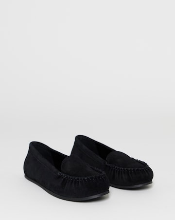 Gretel Suede Puckered Flat Loafers - Extra Wide Fit (EEE)