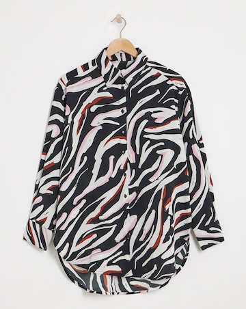 Simply Be Abstract Zebra Print Value Shirt