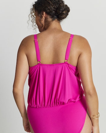 MAGISCULPT Twist Front Blouson Swimsuit