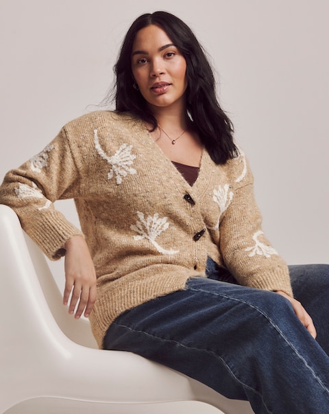 Julipa Longline Embroidered Cardigan