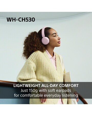 Sony WH-CH530 Wireless On-Ear Headphones - Pink