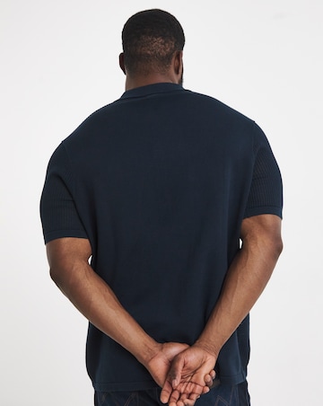 Knitted Revere Collar Shirt