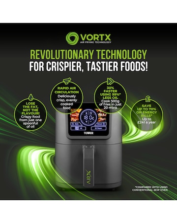 Tower T17158 AI5 8L VIPS Digital Air Fryer Grey