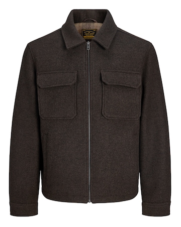 Jack & Jones Premium Wakefield Wool Blend Jacket - Chocolate