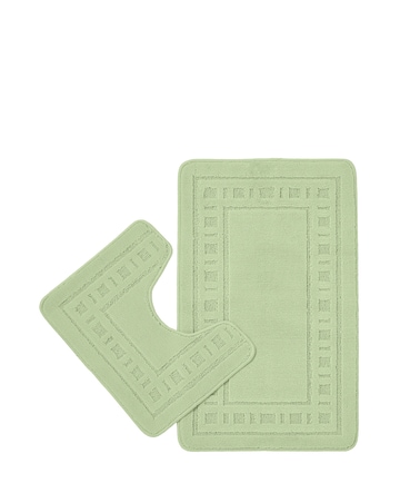 Catherine Lansfield Armoni Bath and Pedestal Mat Set