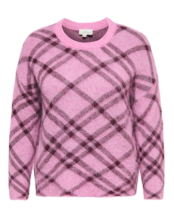 ONLY CHECK PATTERN KNITTED JUMPER