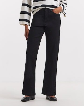Black 24/7 Stretch Straight Leg Jeans