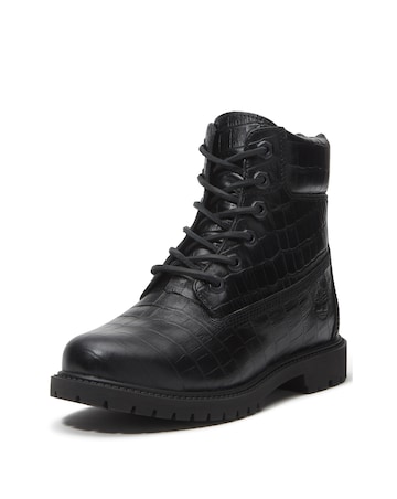 Timberland Black Premium 6 Inch Lace Up Boots - Standard Fit (D)