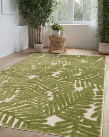Zouk Leaves Indoor/Outdoor Rug