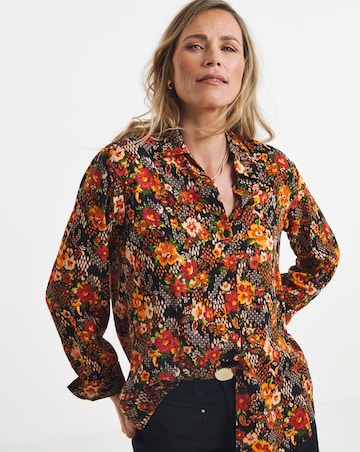 Animal Print Printed Long Sleeve Shirt