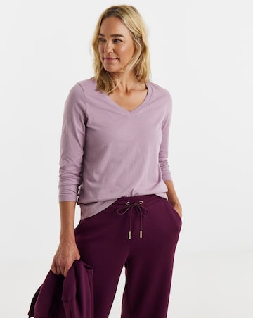 Elderberry V-Neck Long Sleeve T-Shirt