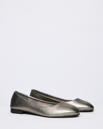 Clarice Square Toe Ballerina Shoes - Wide Fit (E)