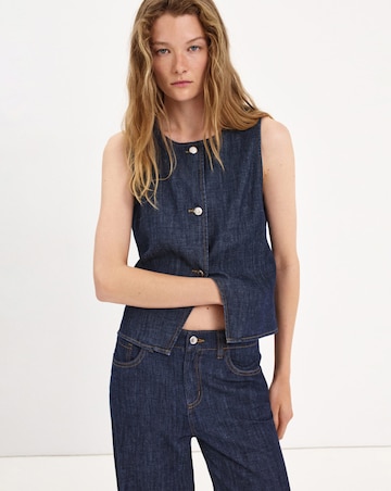 Mango Buttoned Denim Waistcoat