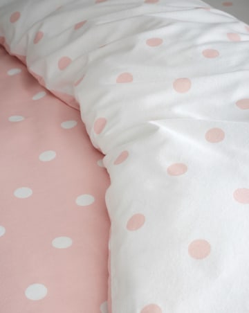 Catherine Lansfield Brushed Polka Dot Duvet Cover Set