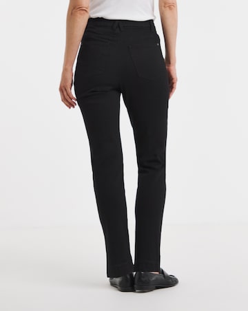 Black Stretch Denim Slim Leg Jeans