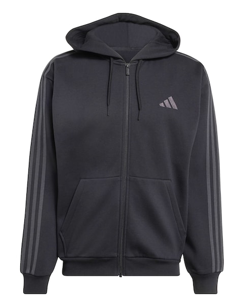 adidas 3 Stripes Fleece Full Zip Hoodie