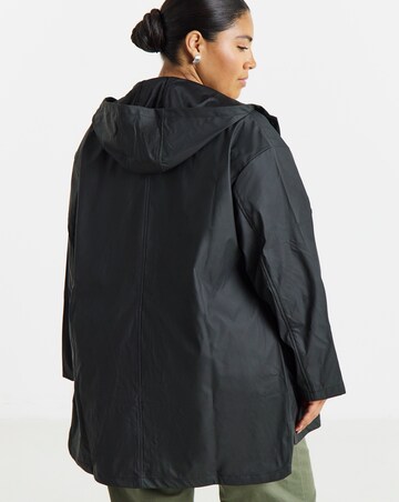 Black Short Rubberised Mac