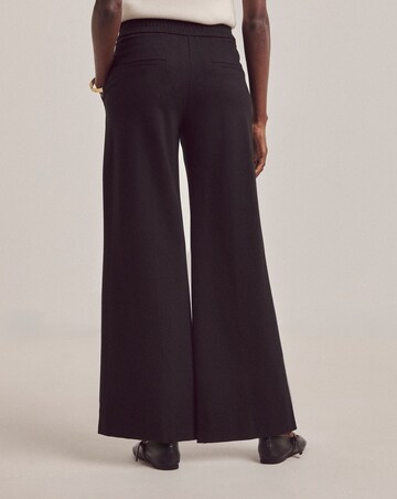 Anthology Black Ponte Pull On Wide Leg Trouser