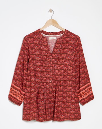 Julipa Printed Pintuck Blouse