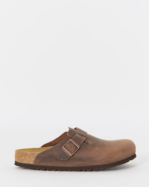 Birkenstock Classic Oiled Leather Boston Clogs - Habanna