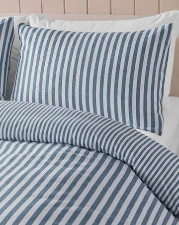 Catherine Lansfield Brushed Stripe Duvet Cover Set
