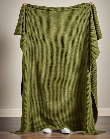 Pineapple Elephant Jaipur Waffle Cotton Throw