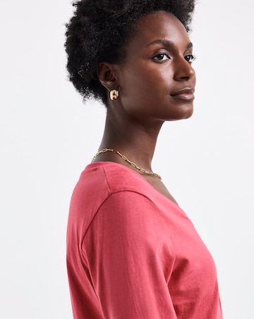 Rose V-Neck Long Sleeve T-Shirt