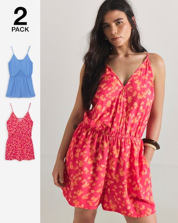 Simply Be 2 Pack Value Beach Playsuits