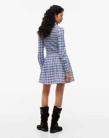 Tommy Jeans Smock Long Sleeve Mini Check Dress