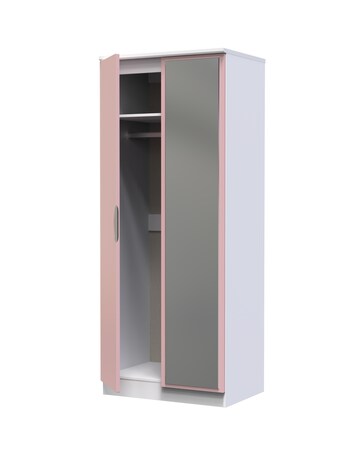 Haydn Ready Assembled 2 Door Mirrored Wardrobe - Kids