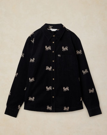 White Stuff Libby Embroidered Cord Shirt