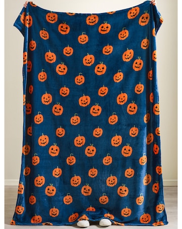 Catherine Lansfield Halloween Pumpkins Throw