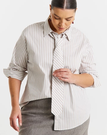 Simply Be Oversized Shirt With Tie