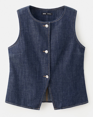 Mango Buttoned Denim Waistcoat