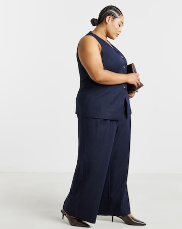 Simply Be Indigo Denim Look Longline Waistcoat