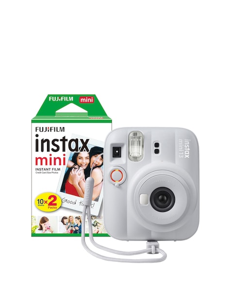 Fujifilm Instax Mini 13 Camera inc 20 Shot Film Pack- Clay White