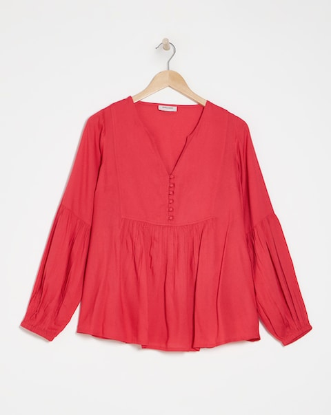 Long Sleeve Smock Top