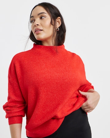 Rib Funnel Neck Jumper