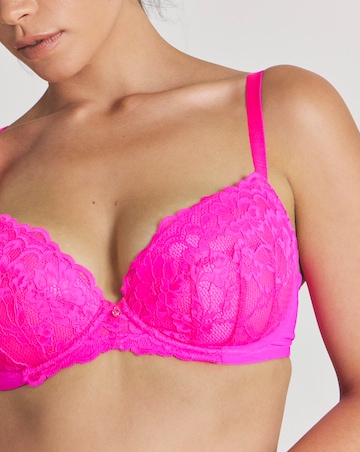 Ann Summers Sexy Lace Planet Padded Plunge Bra Bright Pink
