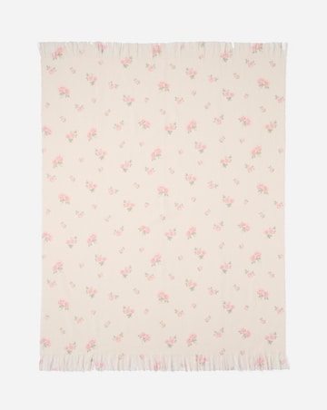 Ditsy Floral Faux Mohair Throw
