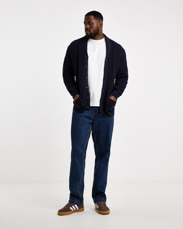 Fisherman Shawl Neck Knitted Cardigan
