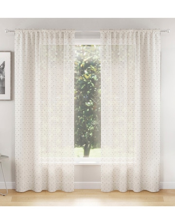 Hanoi Linen-Look Textured Tufted Slubs Voile Panel