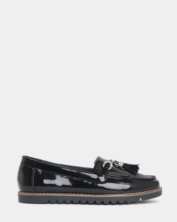 Cushion Walk Tassle Chain Trim Flat Loafers - Extra Wide Fit (EEE)