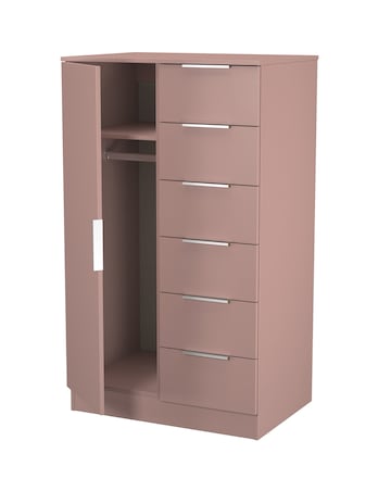Humber Ready Assembled 1 Door 5 Drawer Kids Wardrobe - Kids