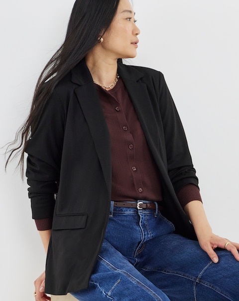 Black Ponte Edge to Edge Blazer