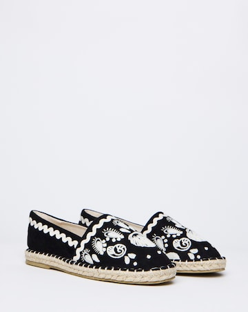 Jenner Embroidered Espadrille Shoes - Wide Fit (E)