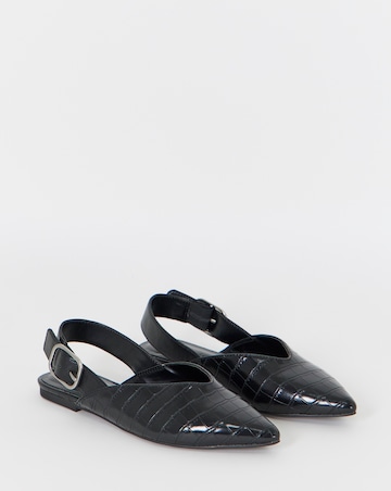 Hazel Slingback Pointed Shoes - Wide Fit (E)