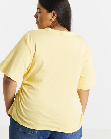 Buttermilk Cinched Waist T-Shirt