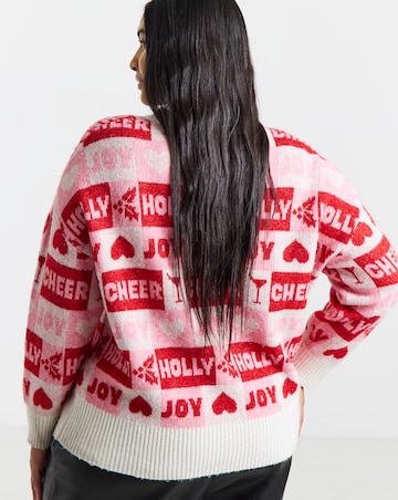 Festive Cheer Patchwork Christmas Jumper